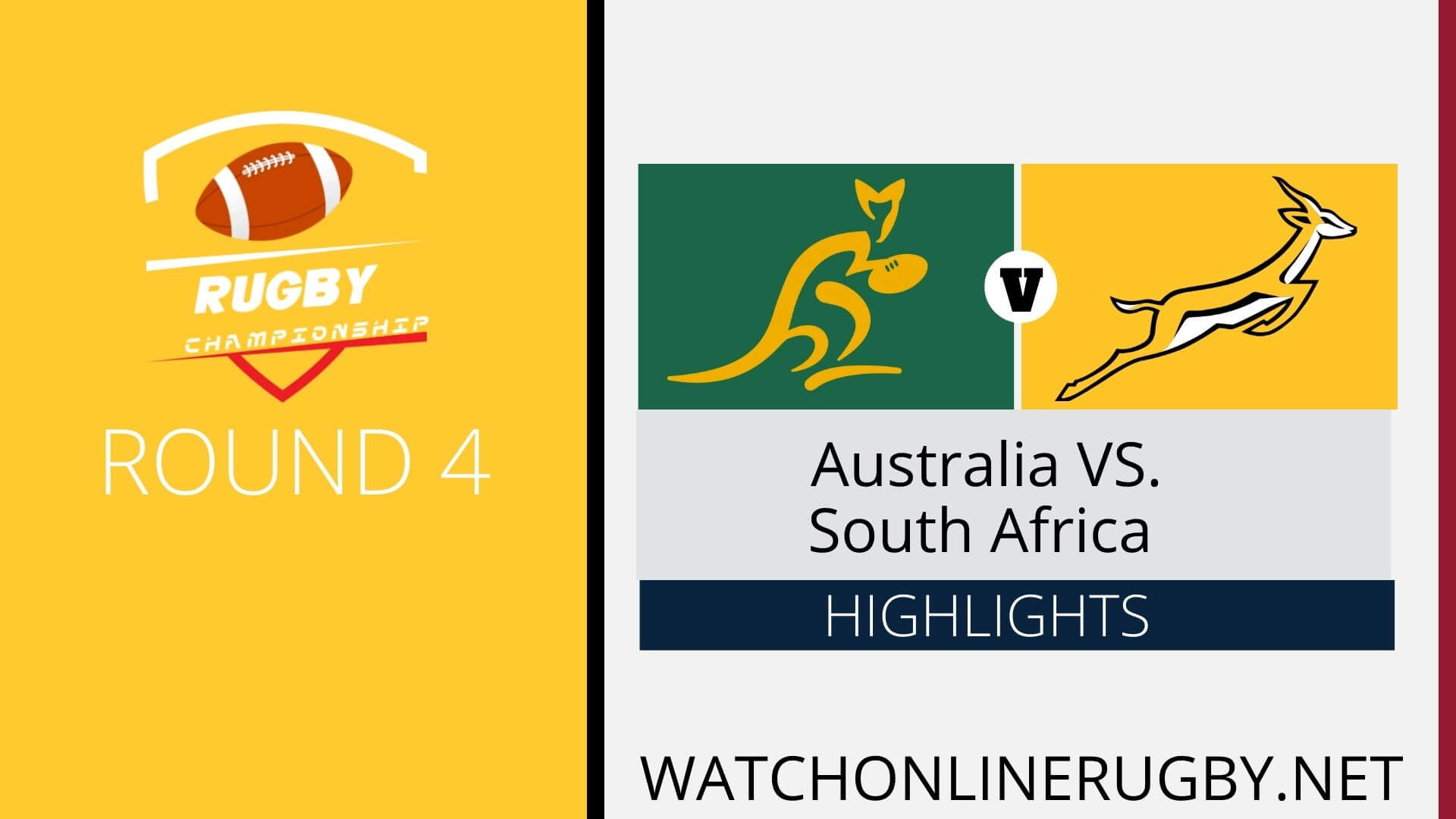 Australia Vs South Africa Rugby Championship 2022 RD 4