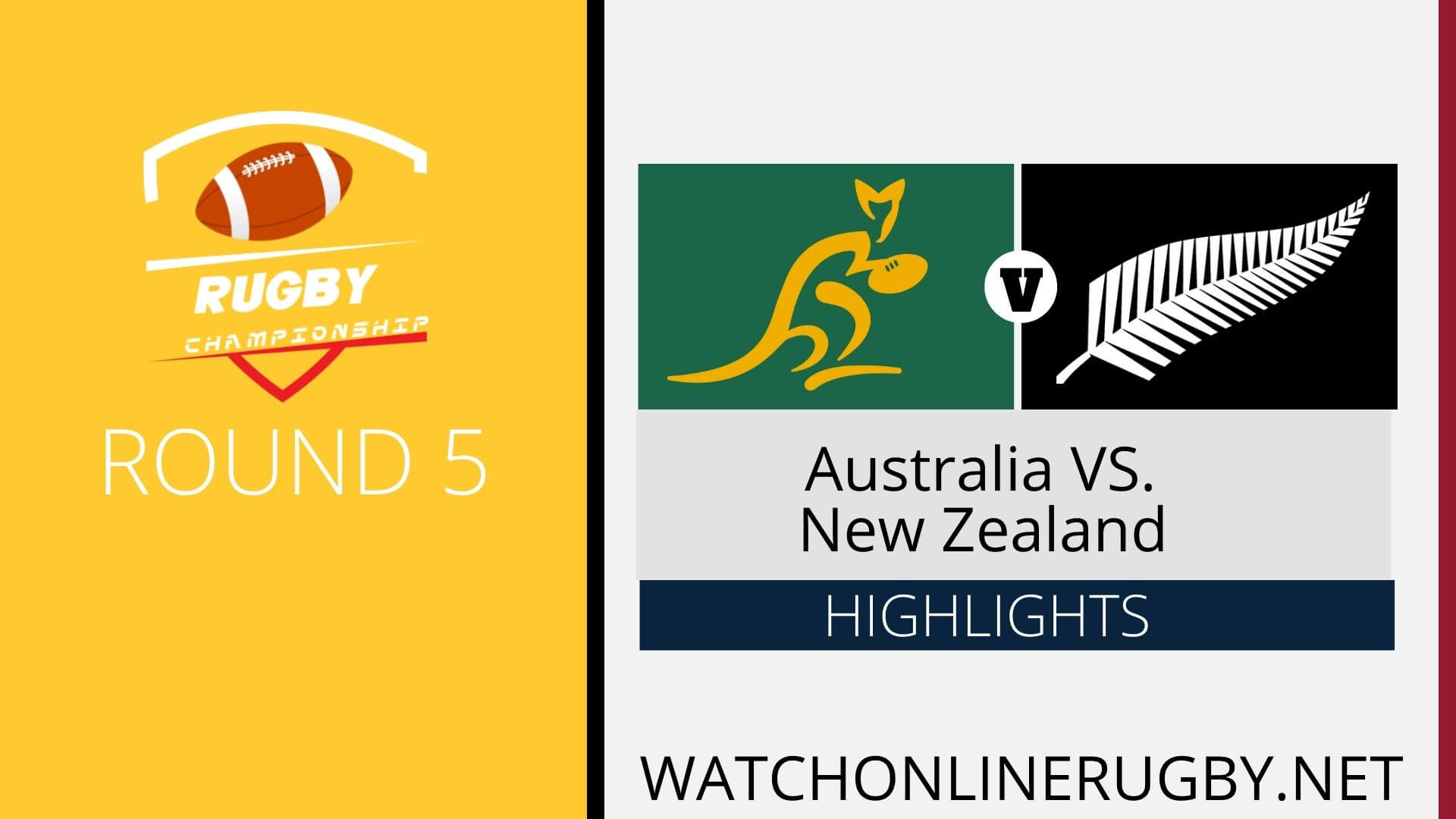 Australia Vs New Zealand Rugby Championship 2022 RD 5