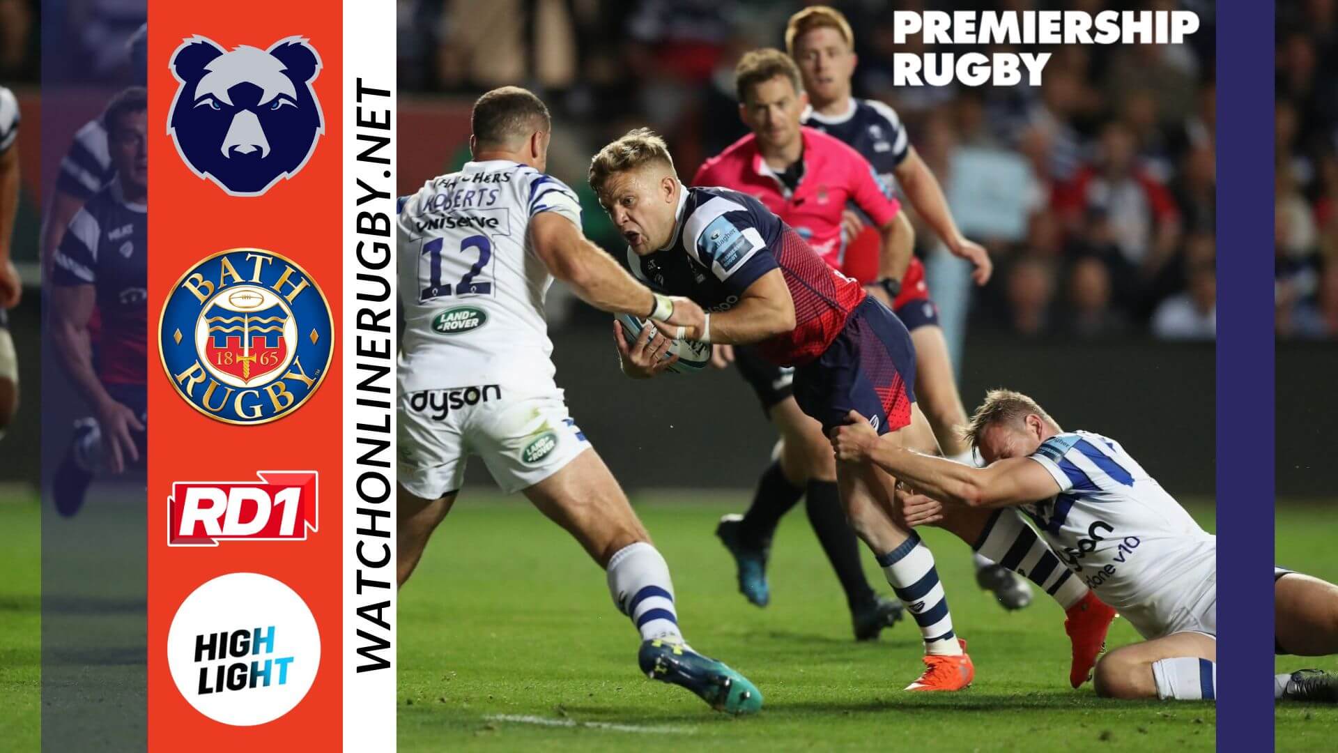 Bristol Bears Vs Bath Rugby Premiership Rugby 2022 RD 1