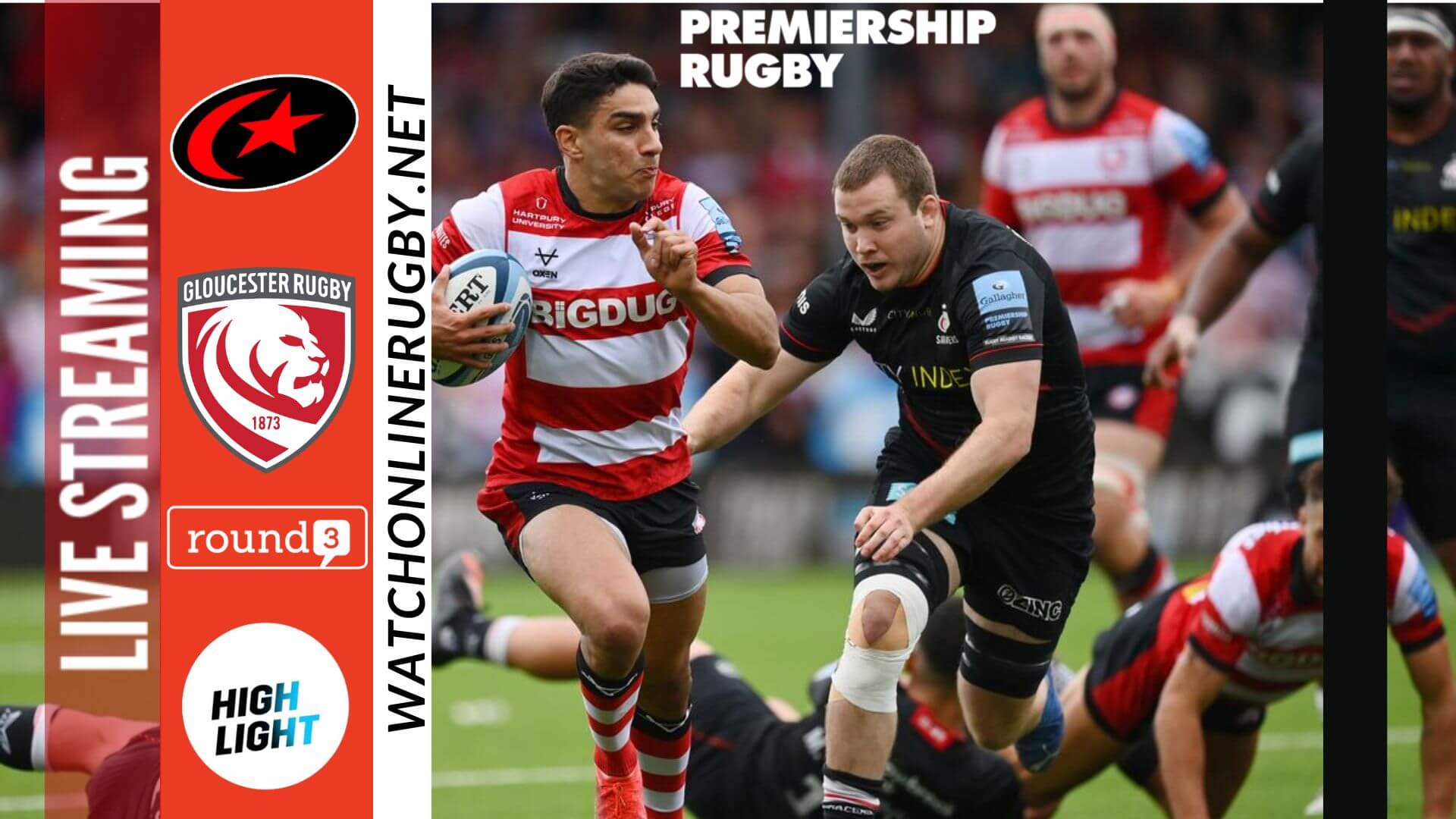 Saracens Vs Gloucester Rugby Premiership Rugby 2022 RD 3