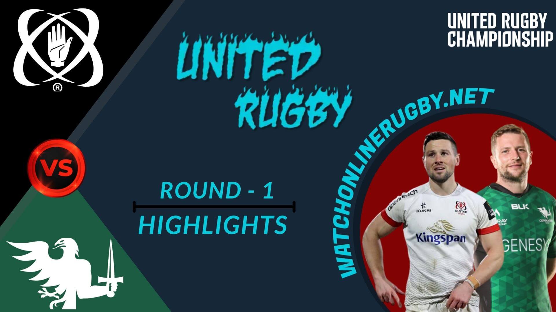 Ulster Vs Connacht Rugby United Rugby 2022 RD 1