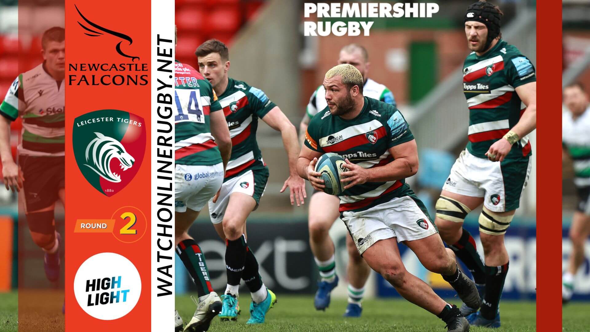 Leicester Tigers Vs Newcastle Falcons Premiership Rugby 2022 RD 2