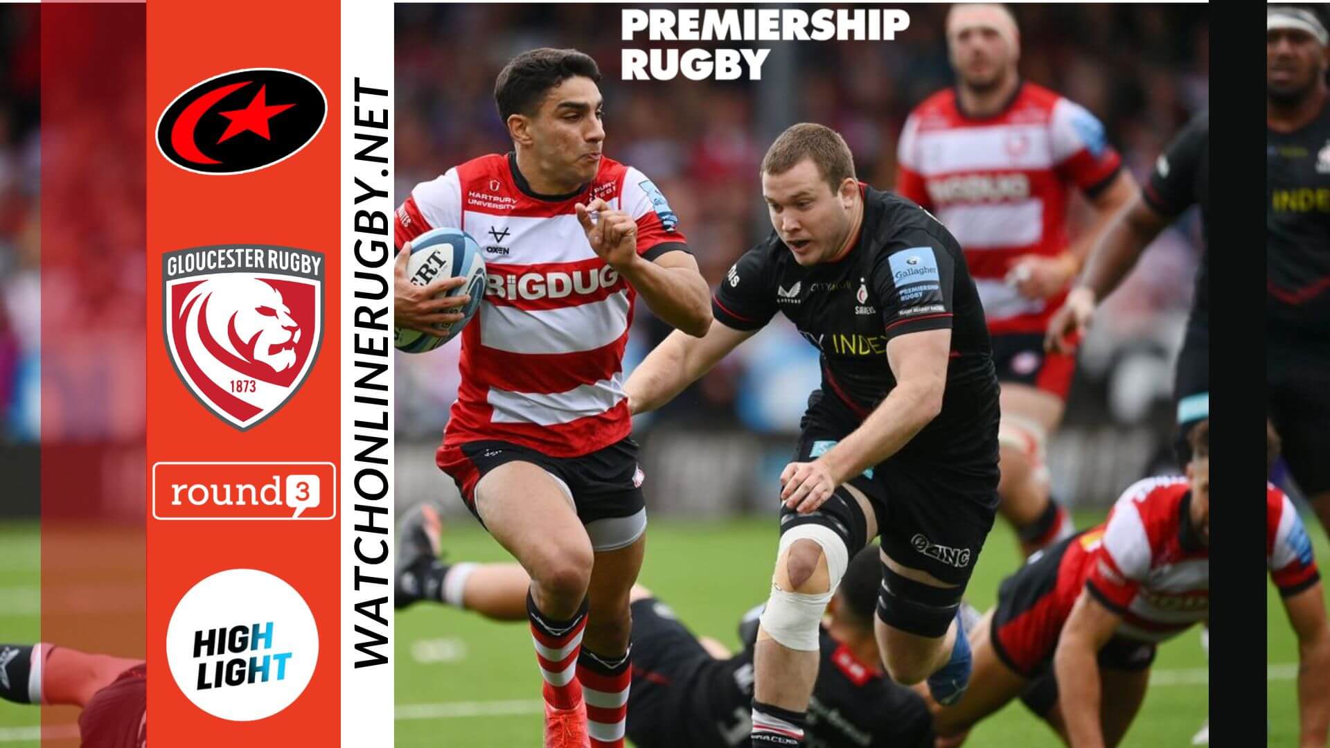 Saracens Vs Gloucester Rugby Premiership Rugby 2022 RD 3