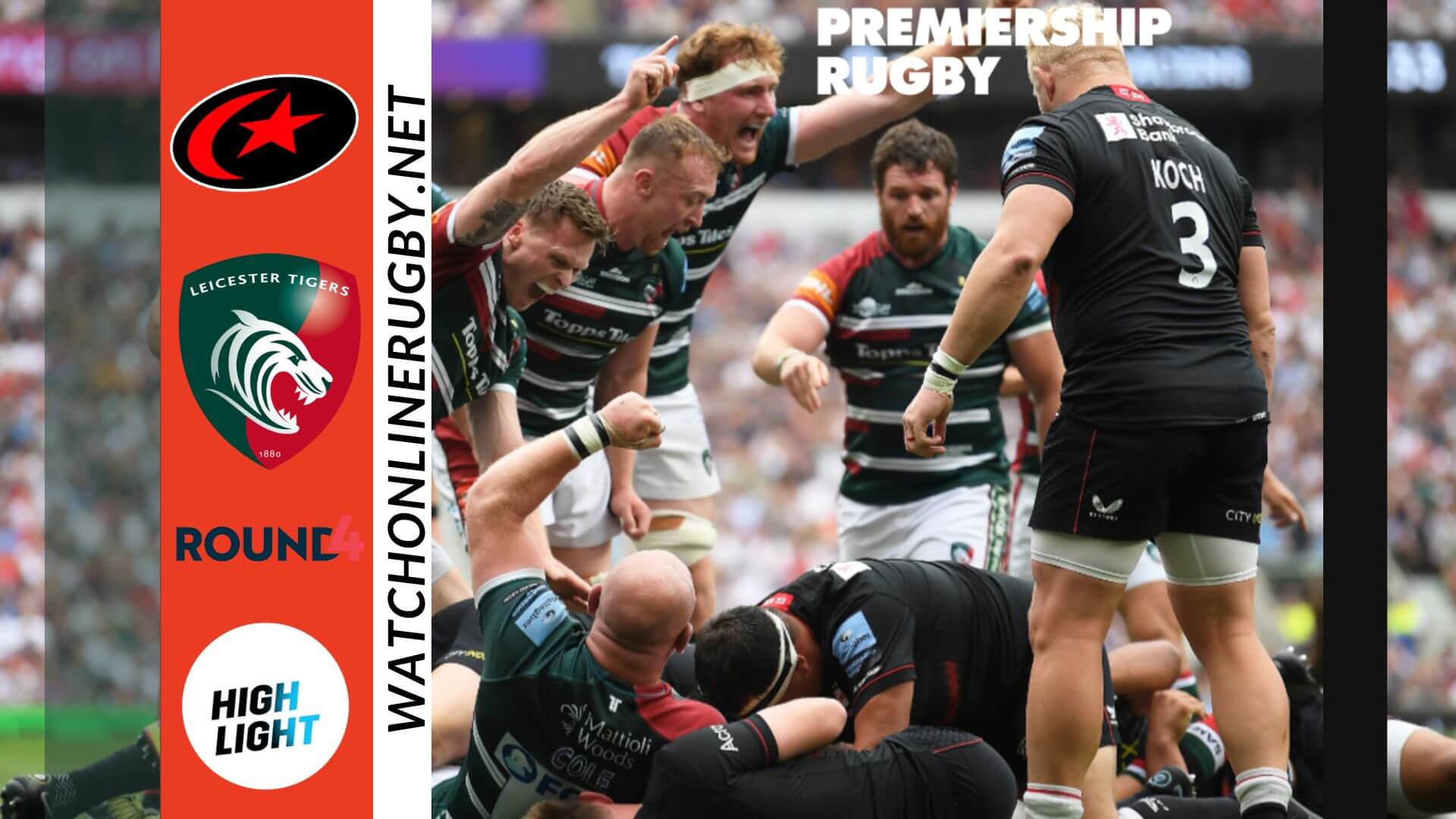 Saracens Vs Leicester Tigers Premiership Rugby 2022 RD 4