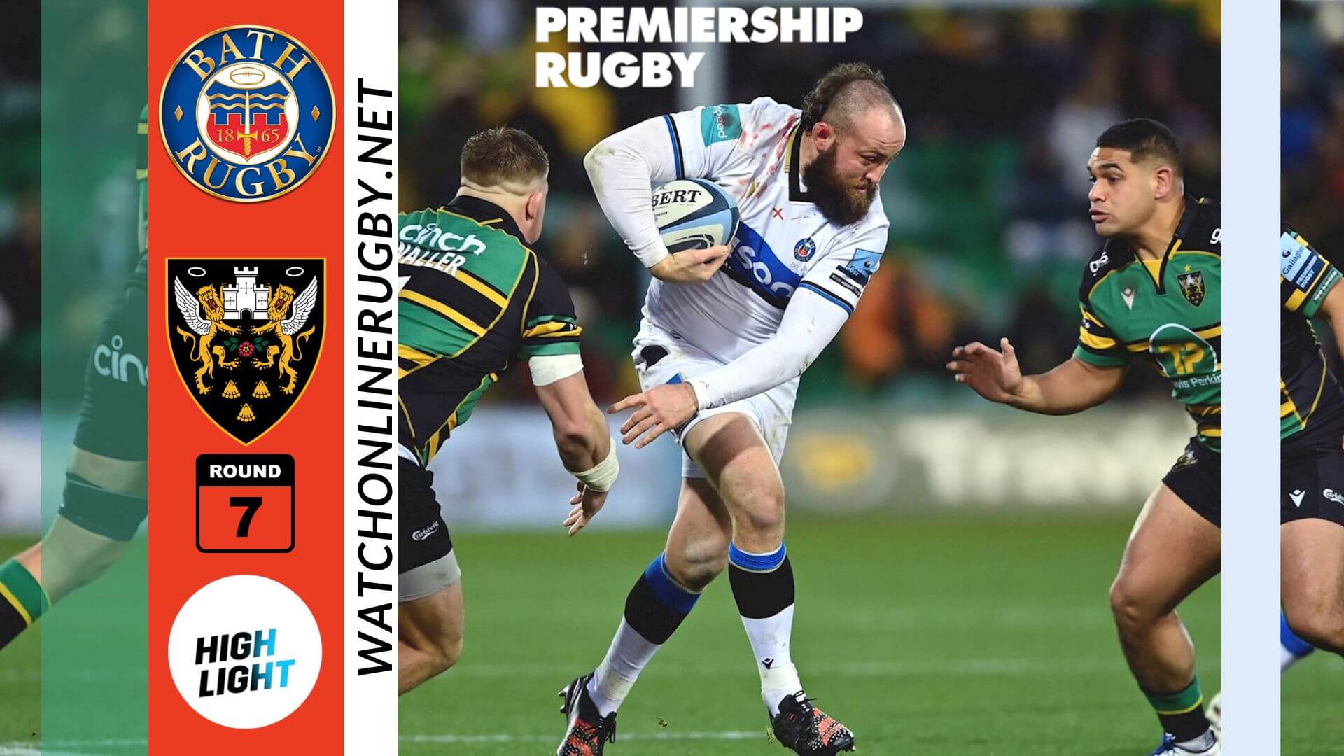 Bath Rugby Vs Northampton Saints Premiership Rugby 2022 RD 7