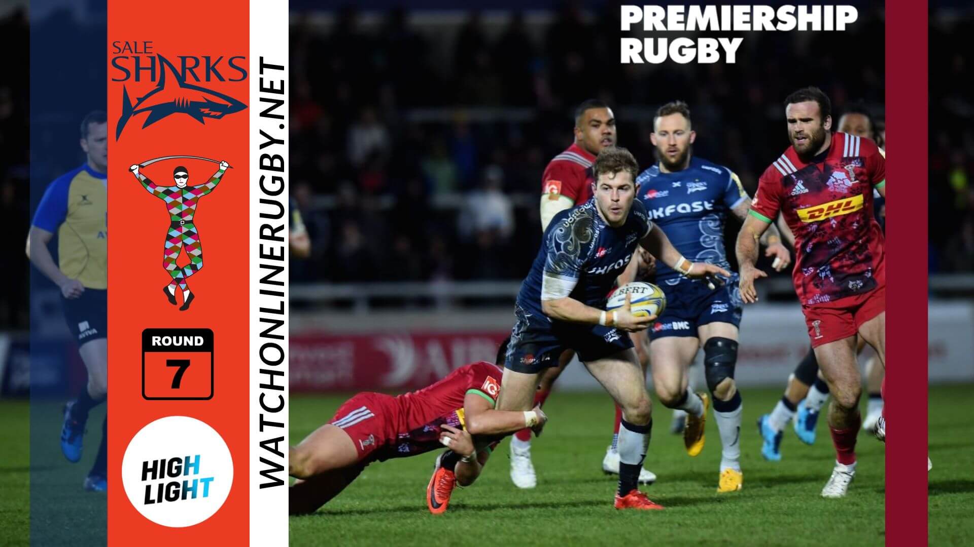 Sale Sharks Vs Harlequins Premiership Rugby 2022 RD 7