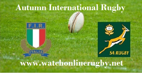 Italy vs South Africa live rugby