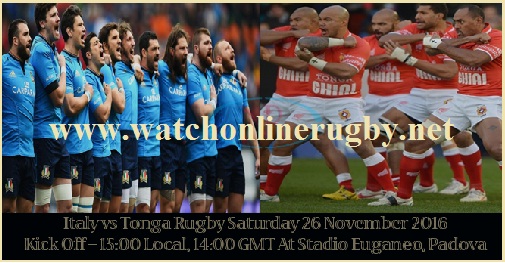 Italy vs Tonga Live stream